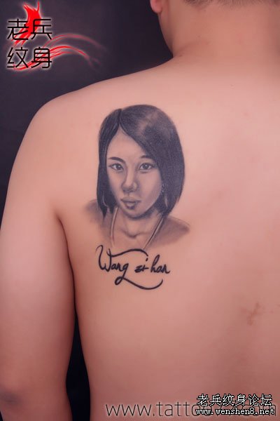 美女肖像纹身图案大全