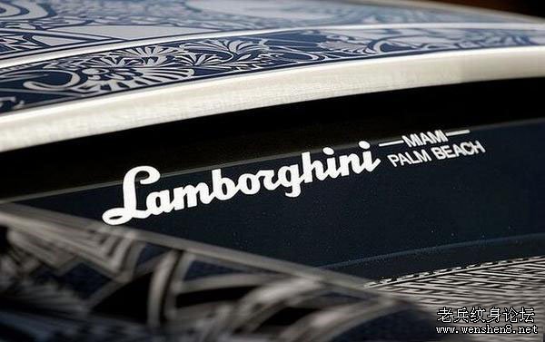汽车纹身:惊奇兰博基尼纹身版,勤劳作1000小时创造!(图文)