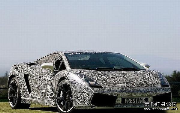 汽车纹身:惊奇兰博基尼纹身版,勤劳作1000小时创造!(图文)