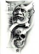 �人�ϱ������꣺�����һ��ڰװ�������������tattoo��ͼ��ͼƬ