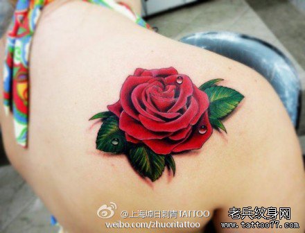 小玫瑰花纹身图案内容图片分享