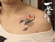 推荐一款大臂蝎子纹身图案 (236x180)