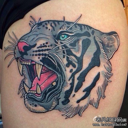 男士纹身虎头图案内容图片分享