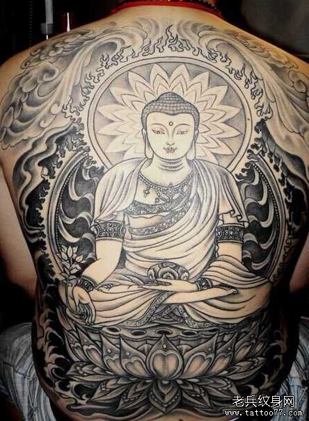 佛祖大背纹身图案大全内容图片分享