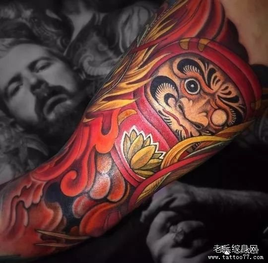 日式达摩纹身图案