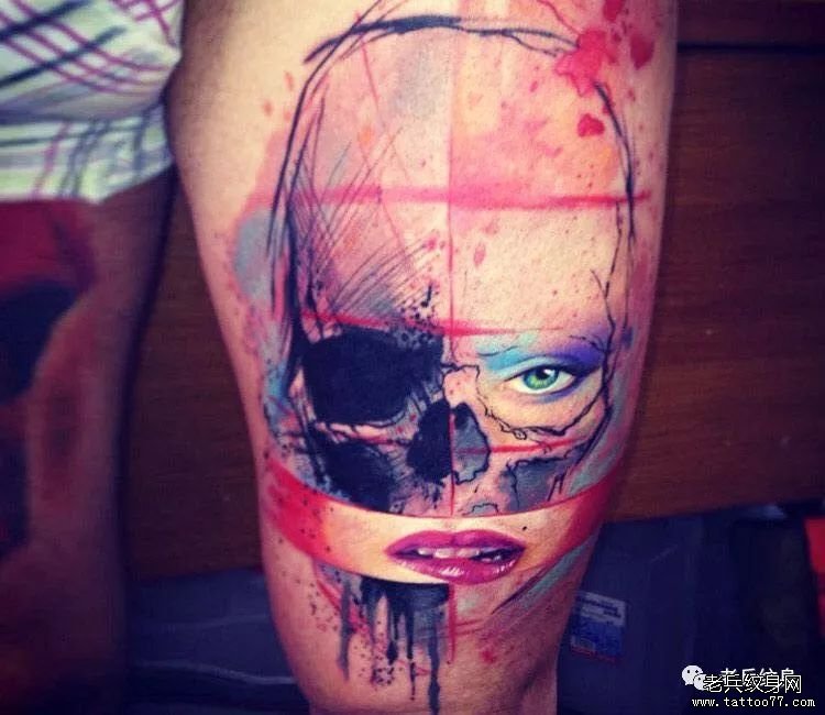 抽象派纹身画作,给你满满视觉震撼~~!