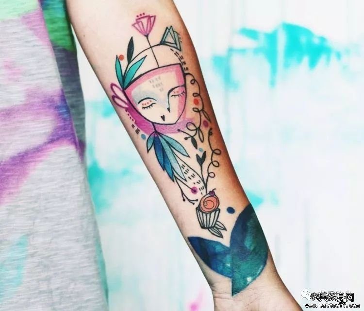 抽象派纹身画作,给你满满视觉震撼~~!