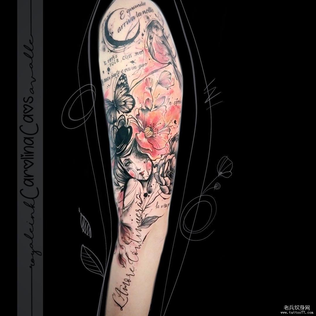 纹身臂花内容图片分享