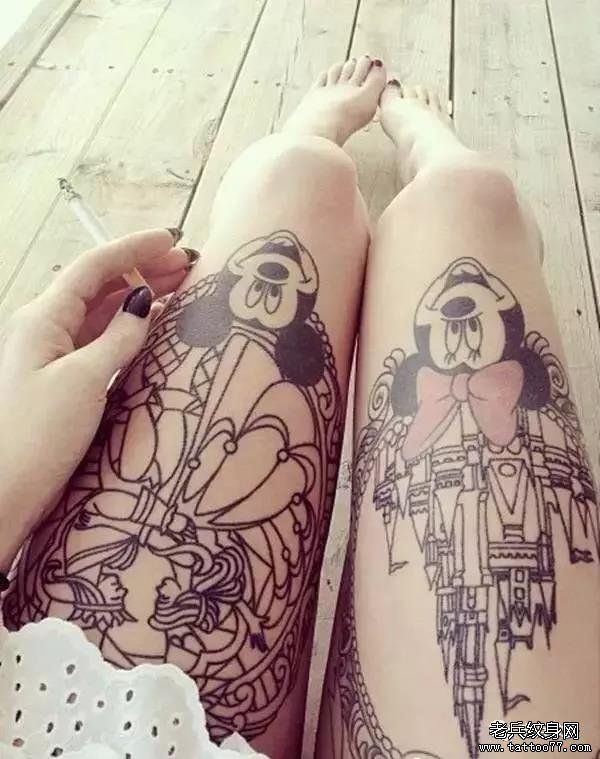 纹身素材第452期——性感花腿