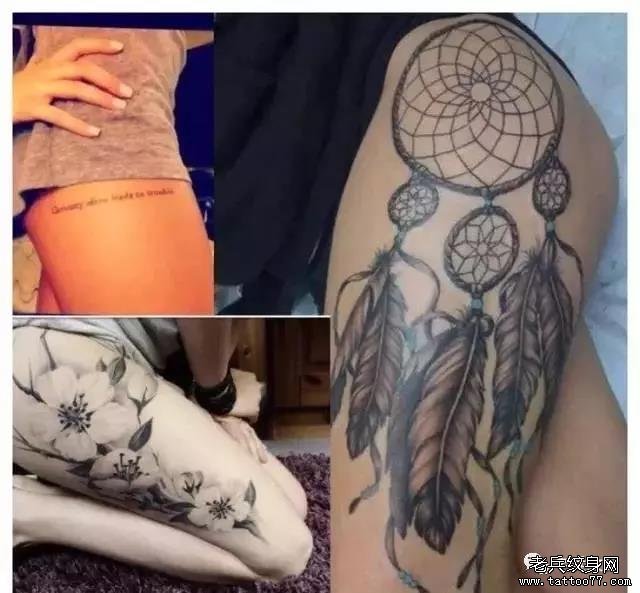 纹身素材第452期——性感花腿