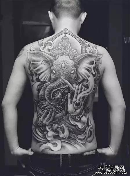 纹身素材第453期——象神