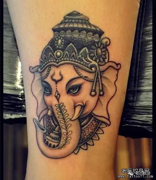 纹身素材第453期——象神