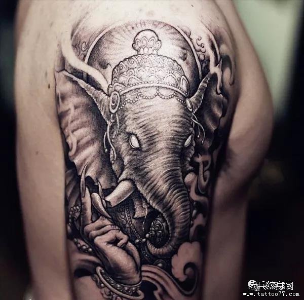 纹身素材第453期——象神