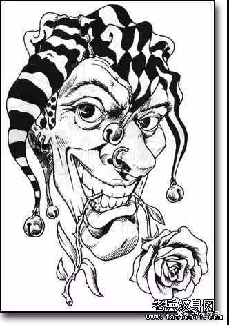纹身素材第469期——小丑