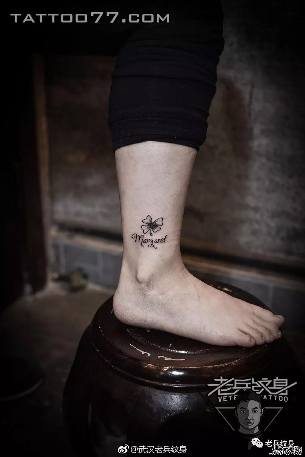 老兵纹身——脚踝部位黑白风作品篇