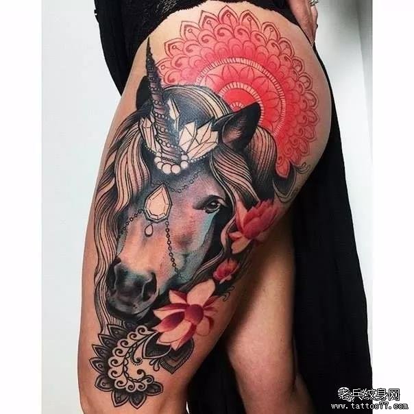 纹身素材第510期——独角兽