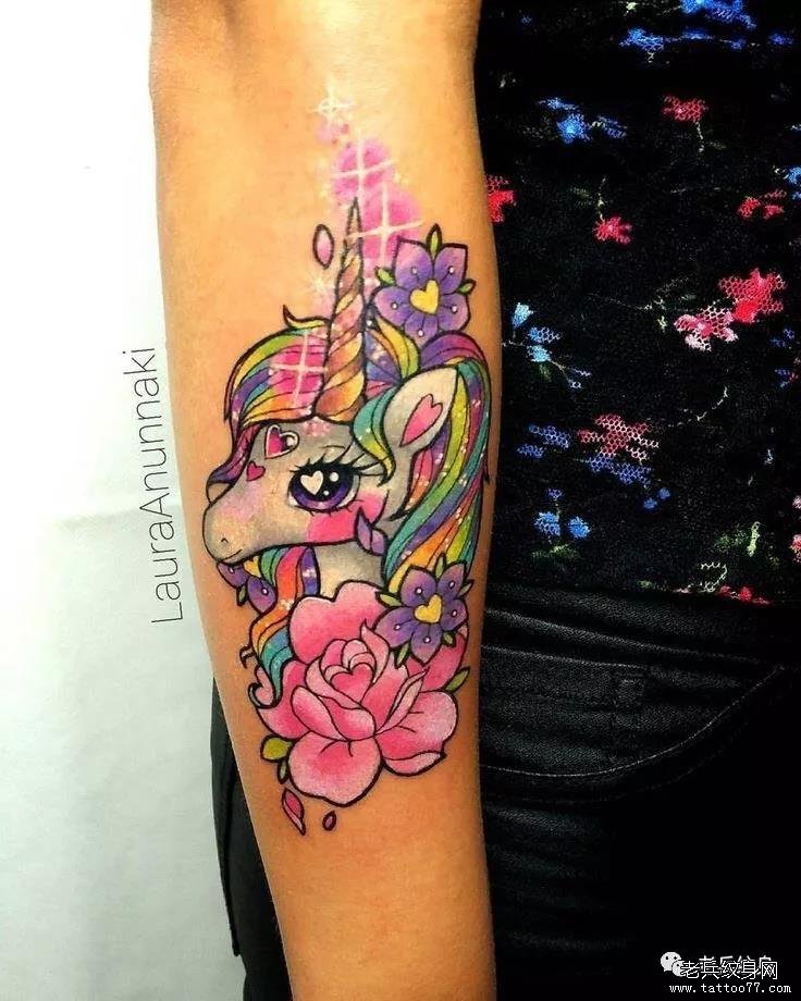 纹身素材第510期——独角兽