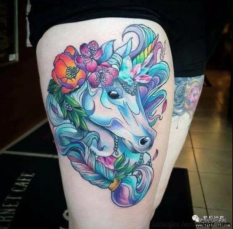 纹身素材第510期——独角兽