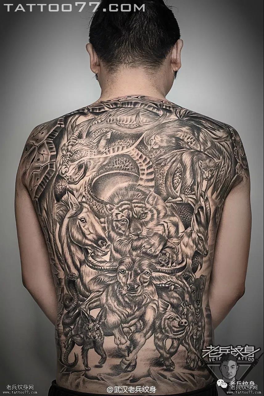我爱你,胜过爱自我——老兵纹身【男生满背】作品欣赏