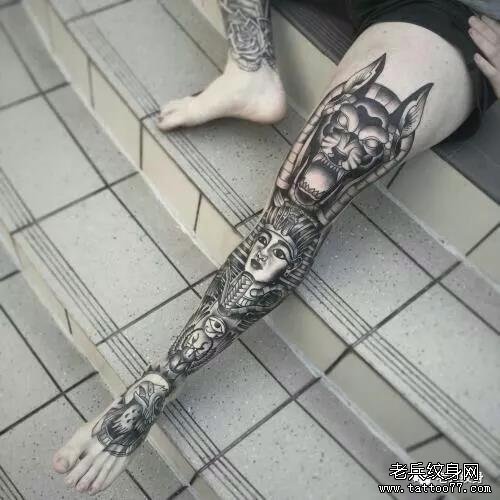 纹身素材第516期——男生花腿