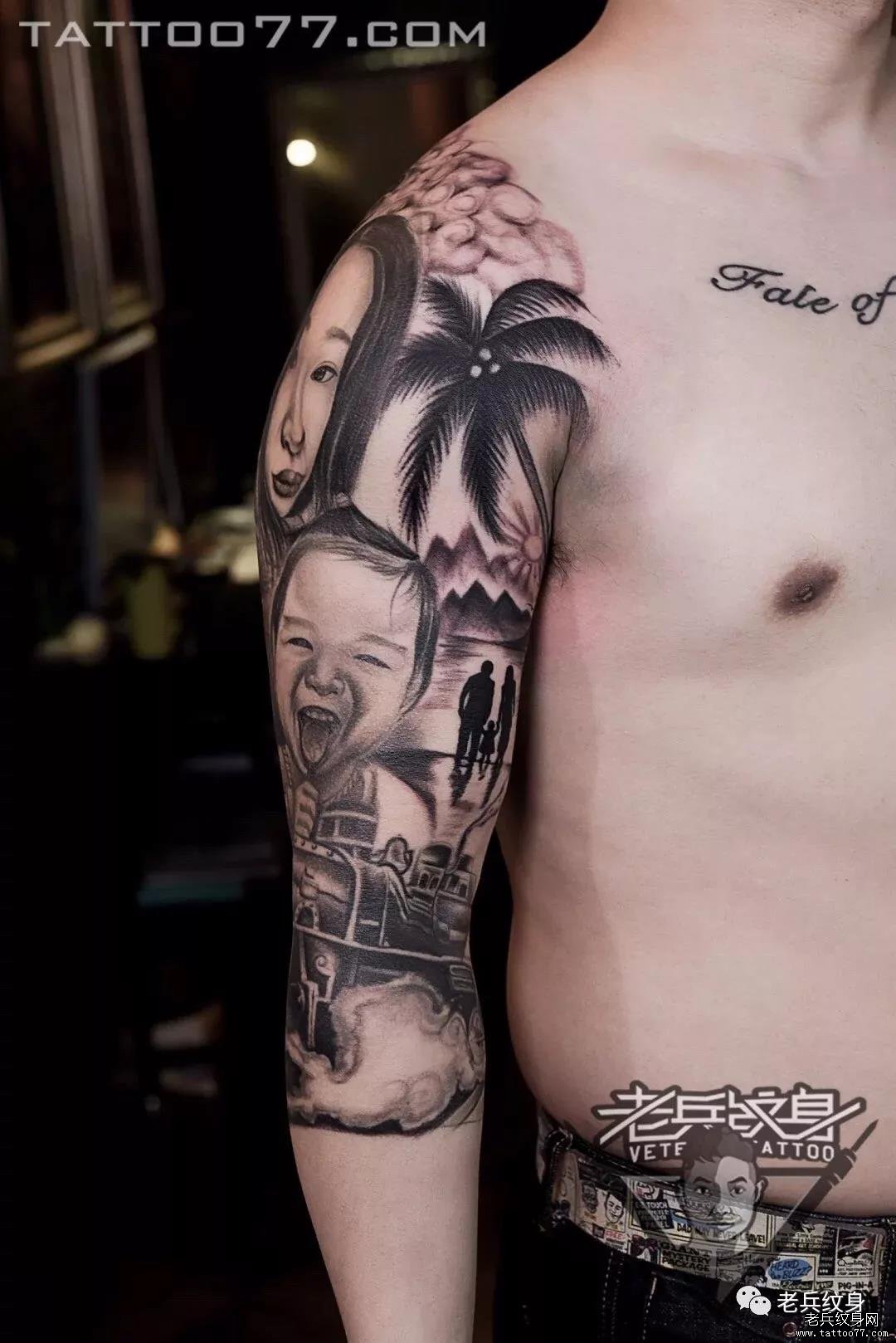 不要短暂的温存,只要一世的陪伴——老兵纹身店内【半臂】作品欣赏
