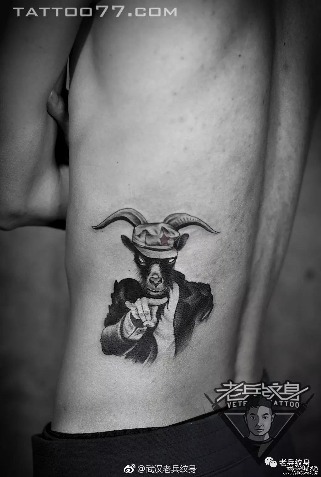 生命里的所有时光,都因为你而变得多彩——老兵纹身兵哥【侧腰】作品欣赏