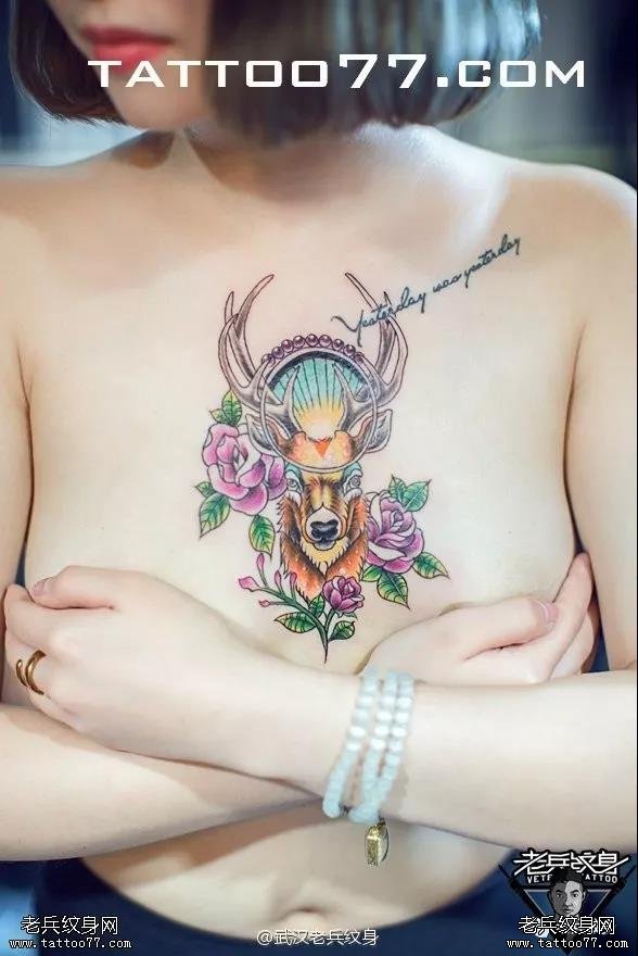 你会不会突然想到某个人,某件事,然后就傻傻的笑了——老兵店内【女生花胸】作品欣赏。