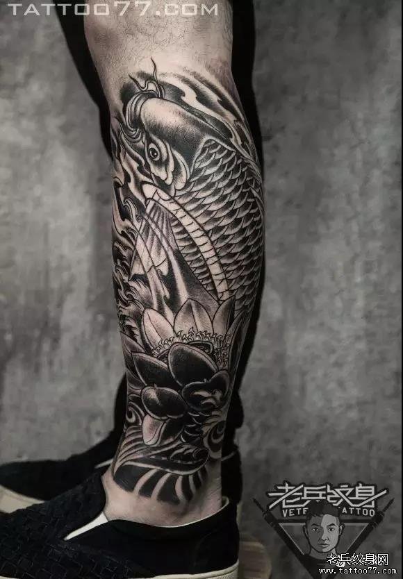 “你喜欢什么?” “喜欢你呀”——老兵纹身店内【包小腿】作品欣赏~