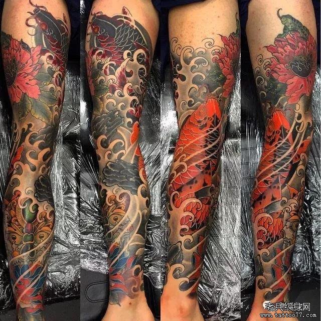 纹身素材第585期——日式传统风格花褪