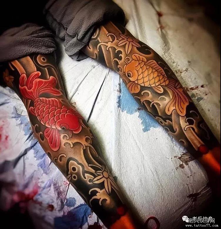 纹身素材第585期——日式传统风格花褪