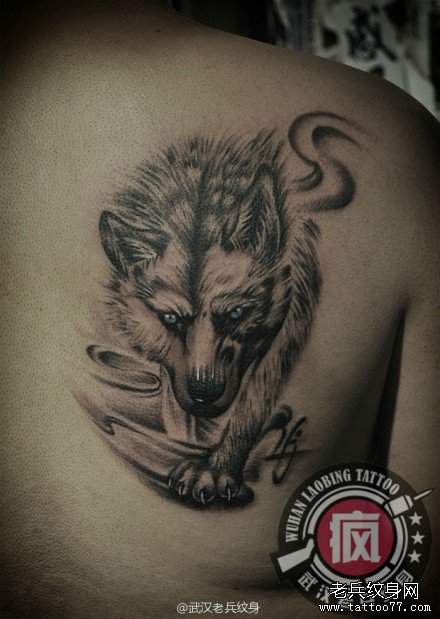 狼人纹身满背图片