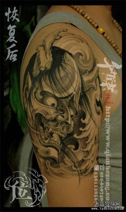 胳膊妖鬼纹身图案