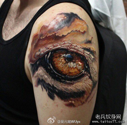 胳膊天眼纹身图案