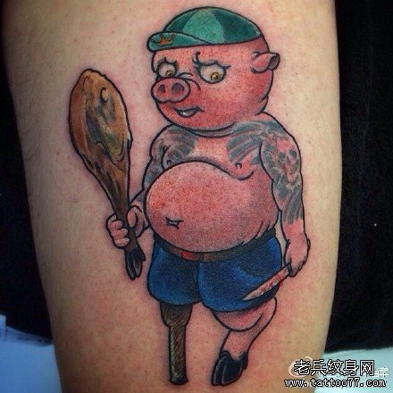 手臂猪八戒纹身图案