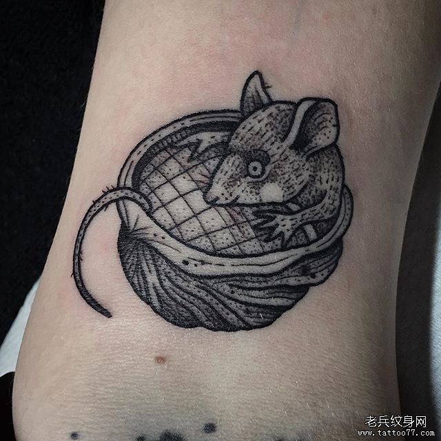 老鼠，动物纹身图案